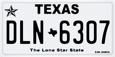 TX license plate DLN6307