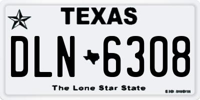 TX license plate DLN6308