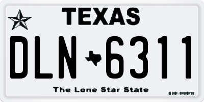 TX license plate DLN6311