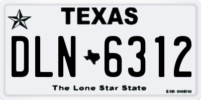 TX license plate DLN6312
