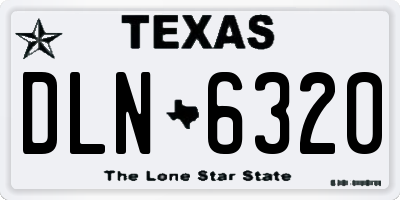 TX license plate DLN6320