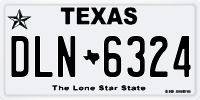 TX license plate DLN6324