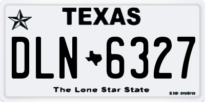 TX license plate DLN6327