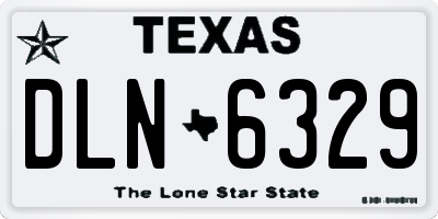 TX license plate DLN6329