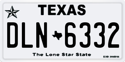 TX license plate DLN6332