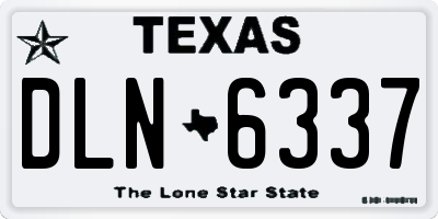TX license plate DLN6337