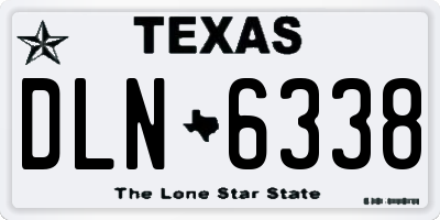 TX license plate DLN6338
