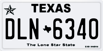 TX license plate DLN6340
