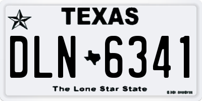 TX license plate DLN6341