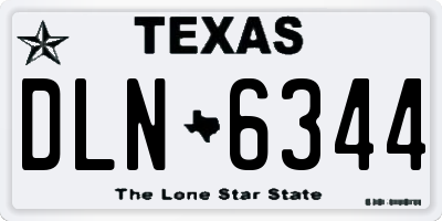 TX license plate DLN6344