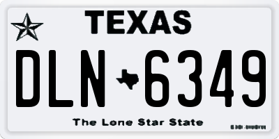 TX license plate DLN6349