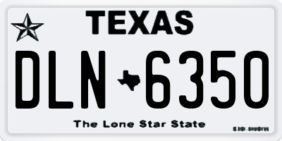 TX license plate DLN6350