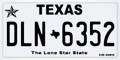 TX license plate DLN6352