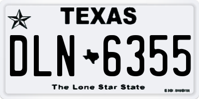 TX license plate DLN6355