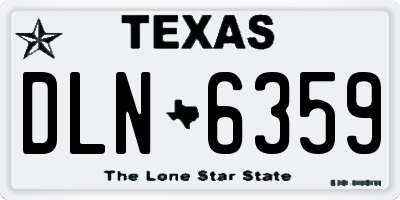 TX license plate DLN6359
