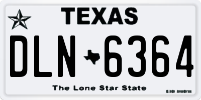 TX license plate DLN6364