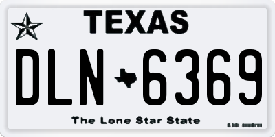 TX license plate DLN6369