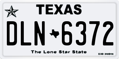 TX license plate DLN6372