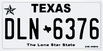 TX license plate DLN6376