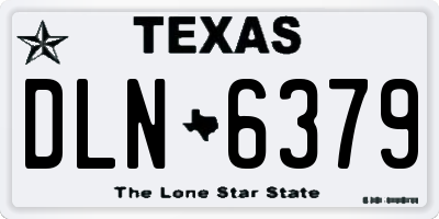 TX license plate DLN6379