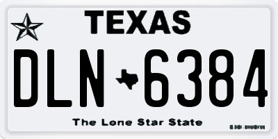 TX license plate DLN6384