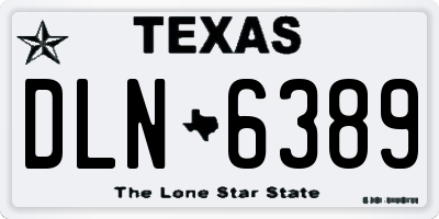 TX license plate DLN6389