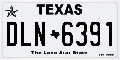TX license plate DLN6391