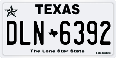 TX license plate DLN6392