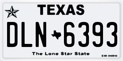 TX license plate DLN6393
