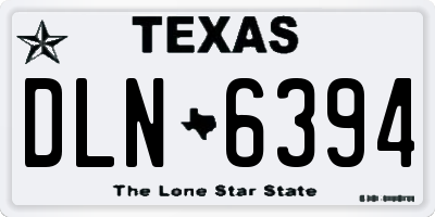TX license plate DLN6394