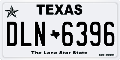 TX license plate DLN6396