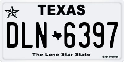 TX license plate DLN6397