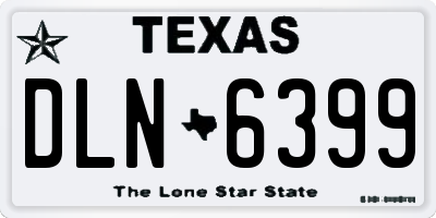 TX license plate DLN6399