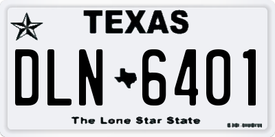 TX license plate DLN6401