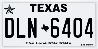 TX license plate DLN6404