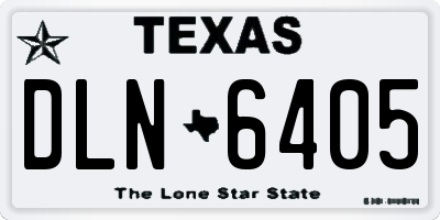 TX license plate DLN6405