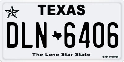 TX license plate DLN6406
