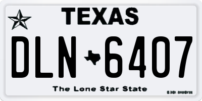TX license plate DLN6407