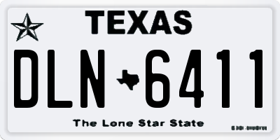 TX license plate DLN6411