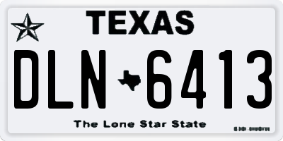 TX license plate DLN6413