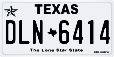 TX license plate DLN6414