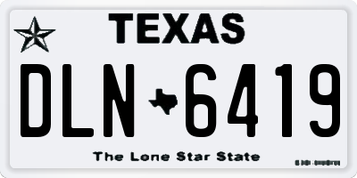 TX license plate DLN6419