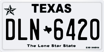 TX license plate DLN6420