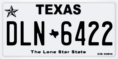 TX license plate DLN6422