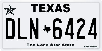 TX license plate DLN6424