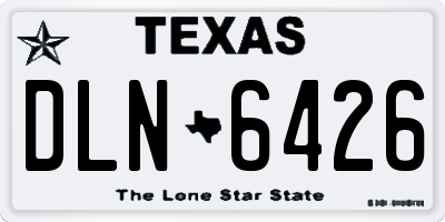 TX license plate DLN6426