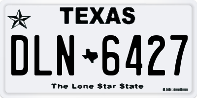 TX license plate DLN6427