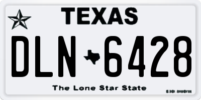 TX license plate DLN6428