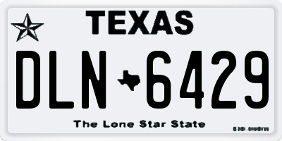 TX license plate DLN6429