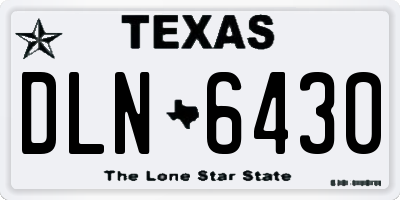 TX license plate DLN6430